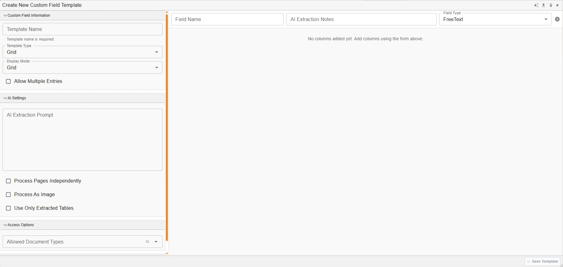 新しい「Custom Field Template」の作成 | Docwize Docs