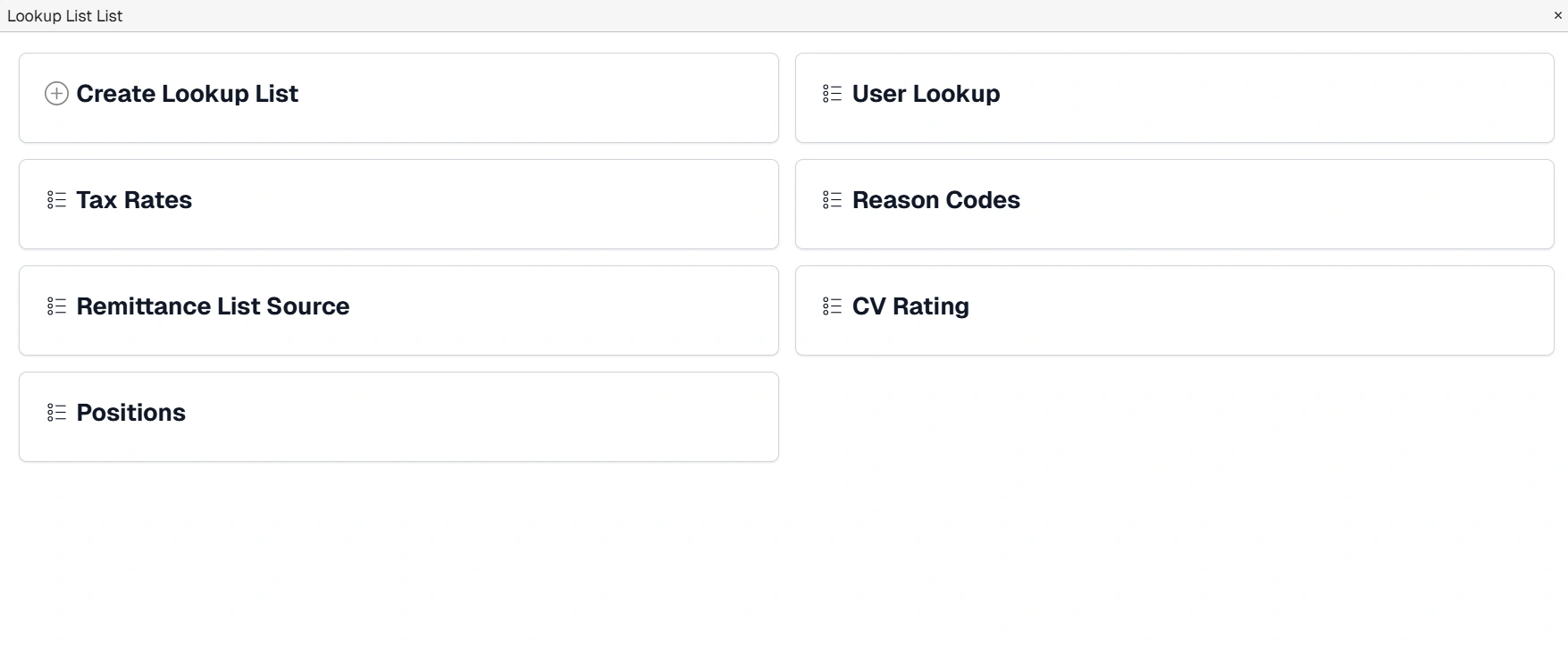 Lookup Lists | Docwize Docs