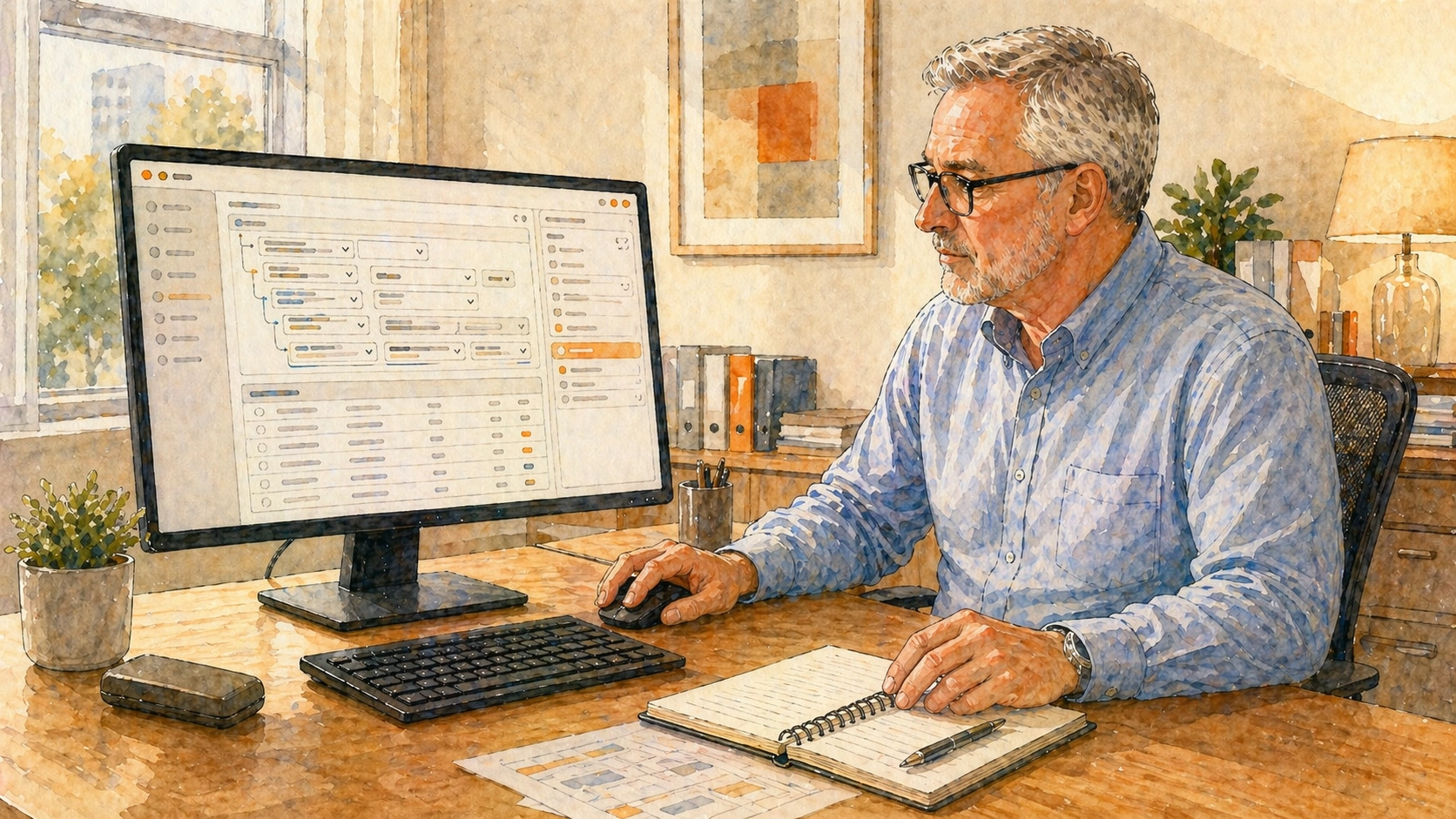 User refining an advanced search in Docwize