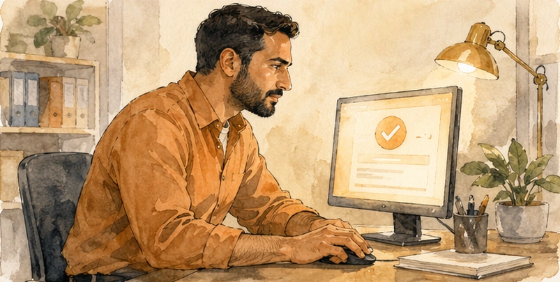 User completing a workflow action request