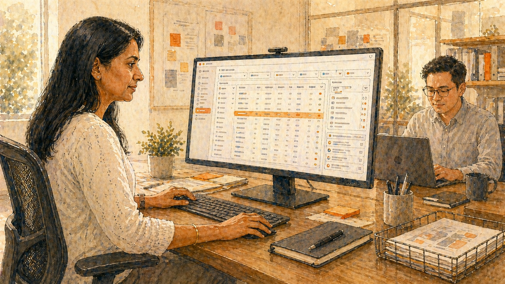 Colleagues exploring documents using Docwize Explorer