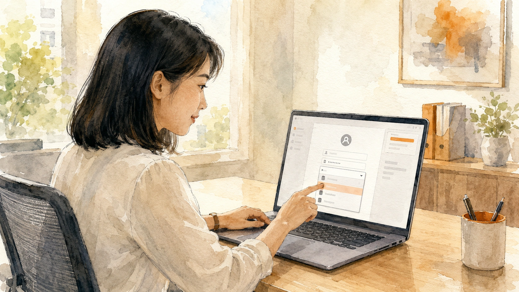 User signing in to the Docwize portal
