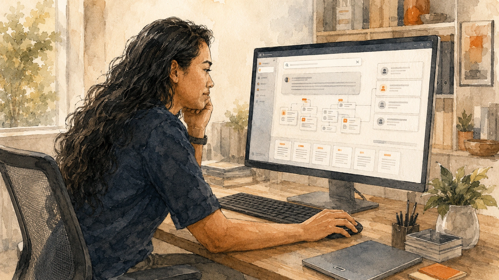 User exploring AI-driven search results in Oliver