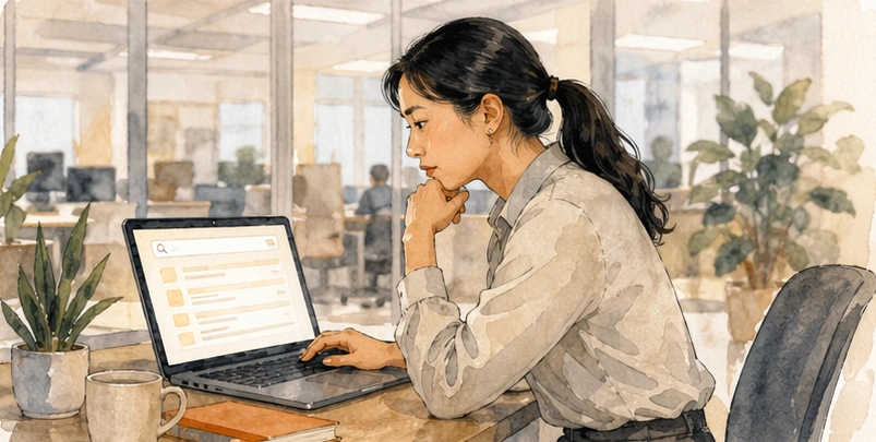 User searching for documents in Docwize