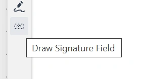 Draw Signature Field toolbar icon