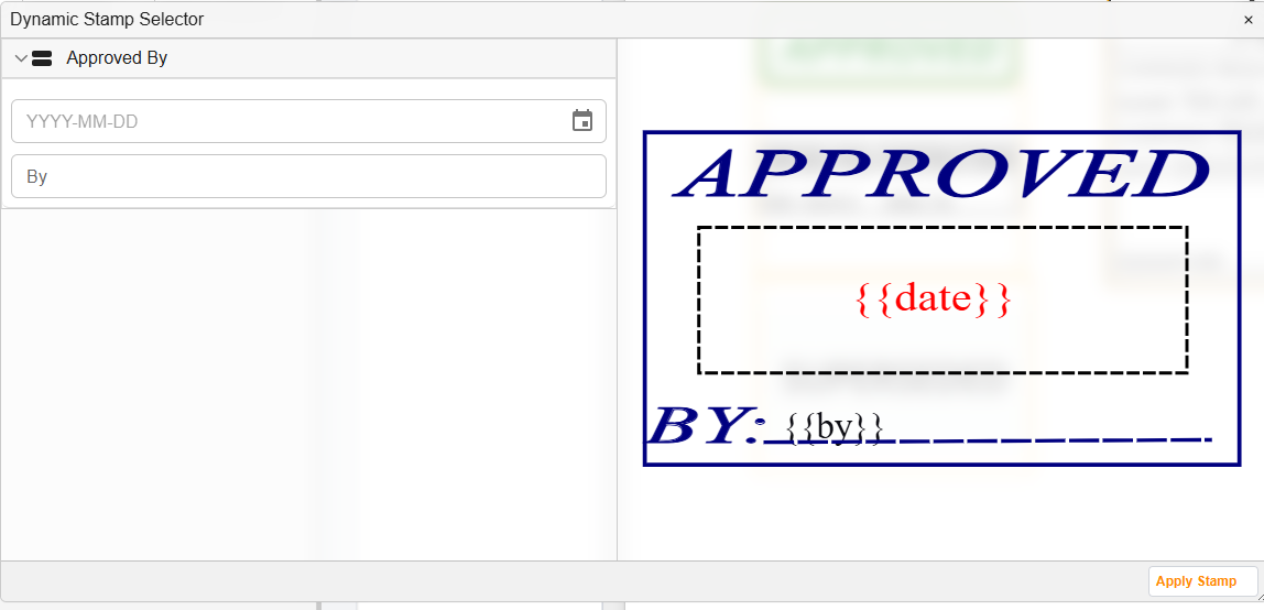 Dynamic Stamps | Docwize Docs