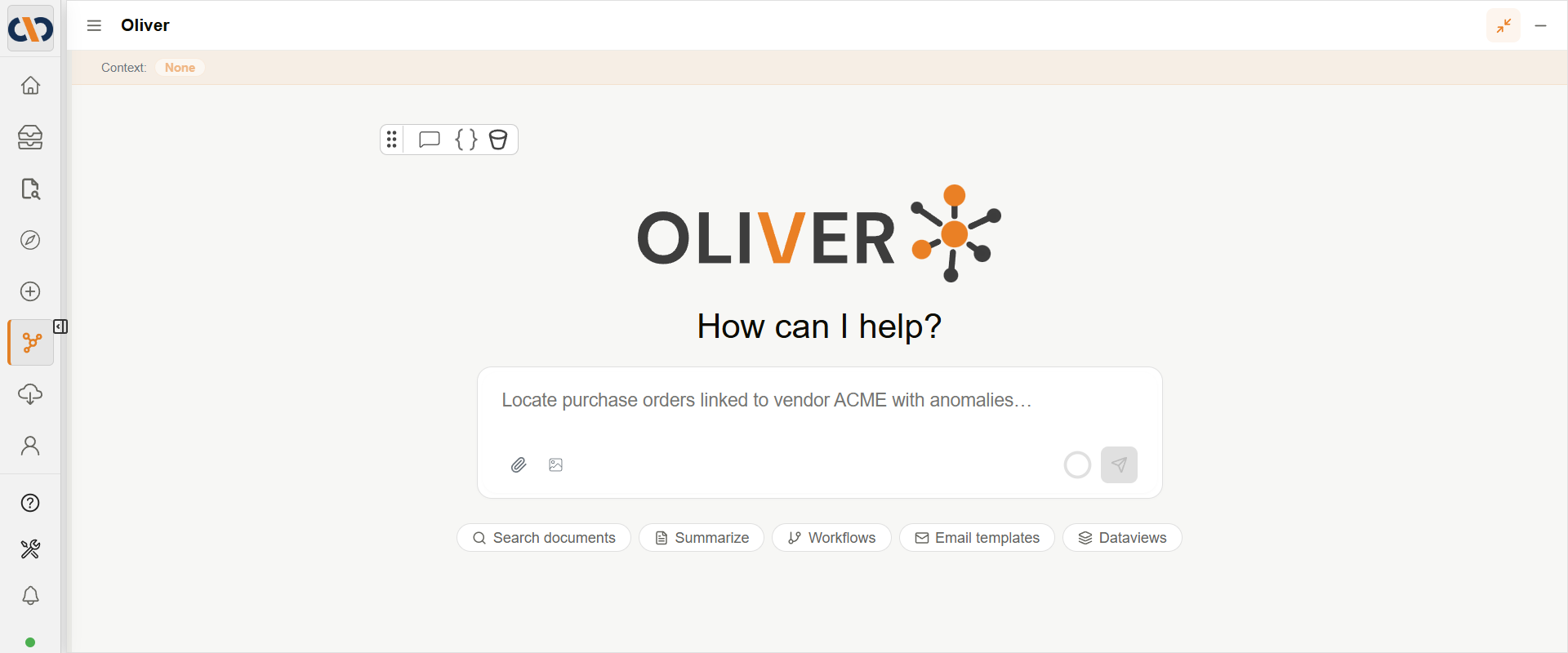 Oliver chat panel
