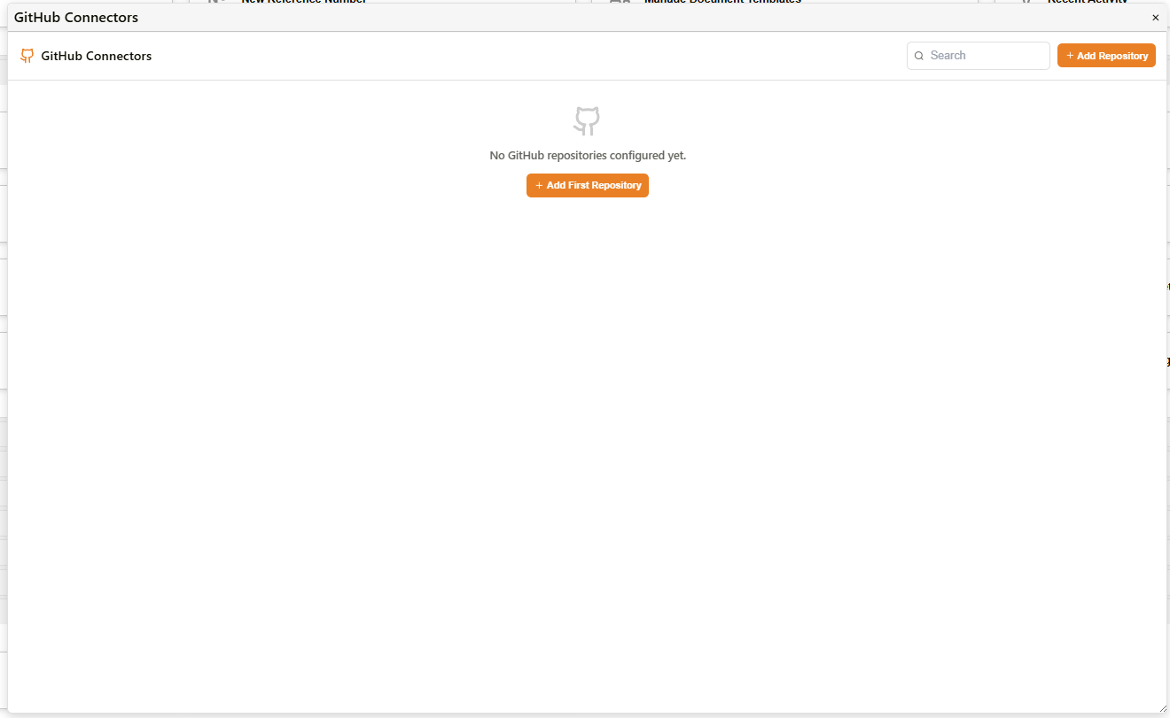 GitHub Connectors panel