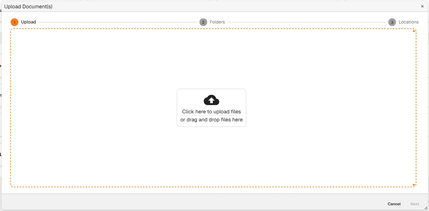 New モジュールからのアップロード | Docwize Docs